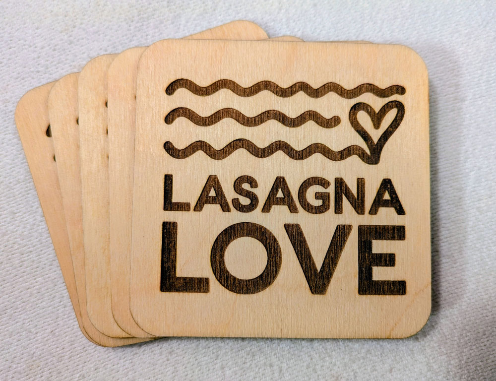 Branded wooden promotional coaster