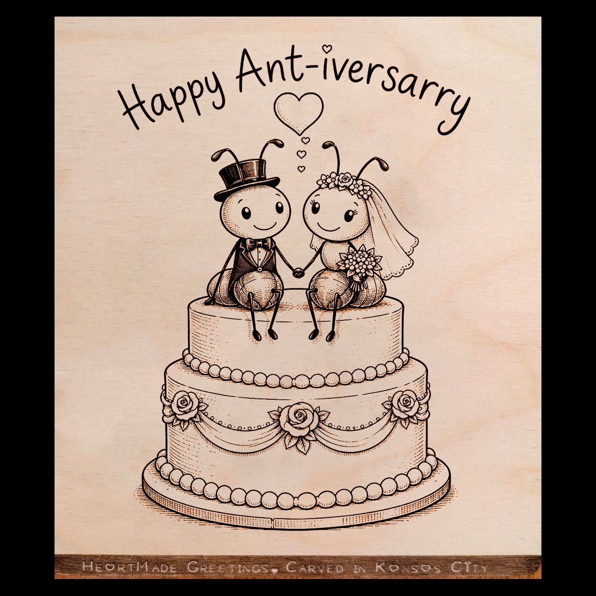 Personalized wooden keepsake card