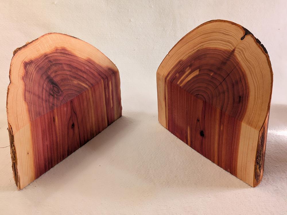 Cedar Watermelon Bookends