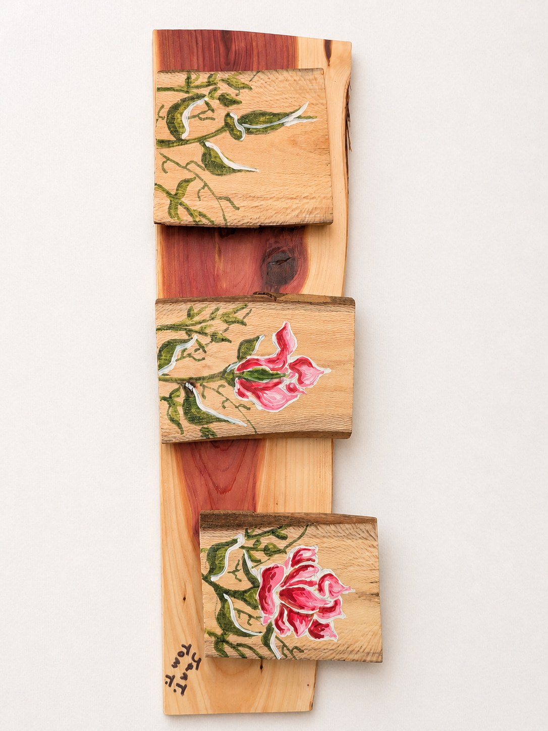 Pink Rose Triptych