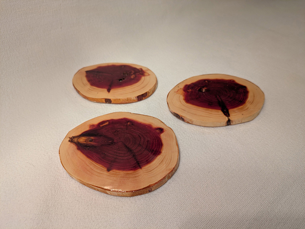 View 3 of High Gloss Juniper Coasters