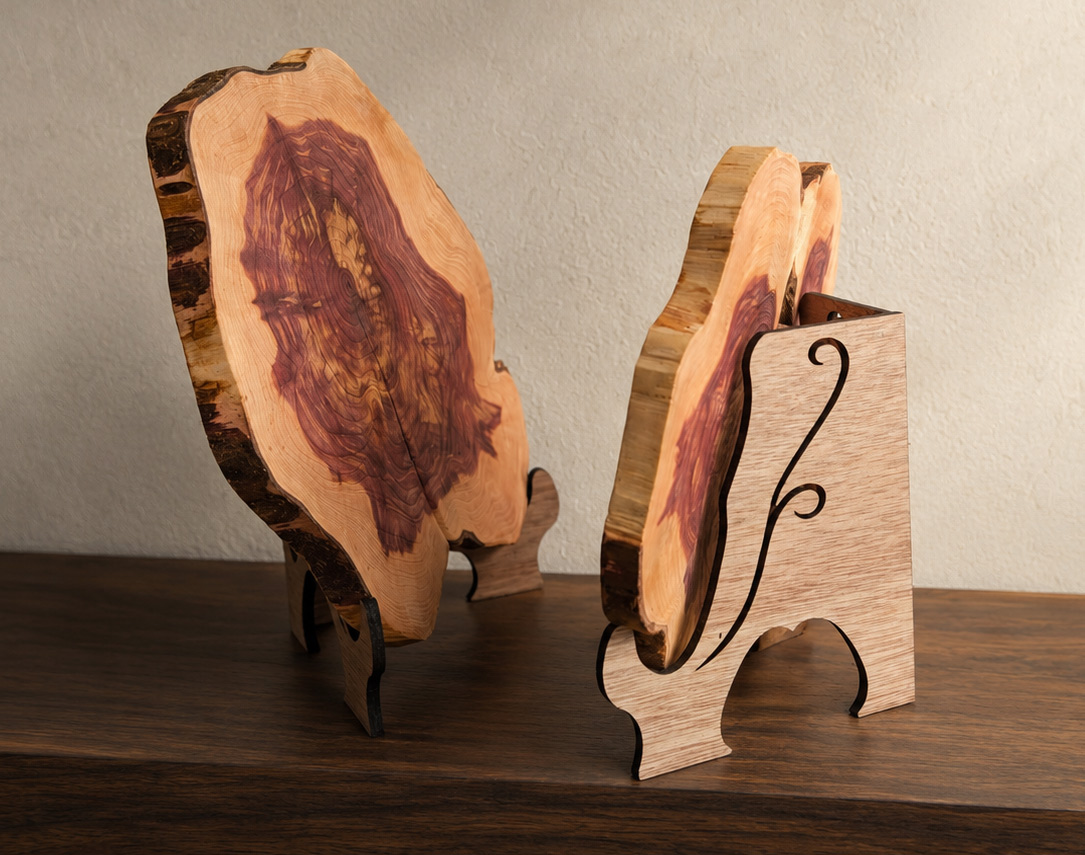 Handcrafted wooden display piece for the home