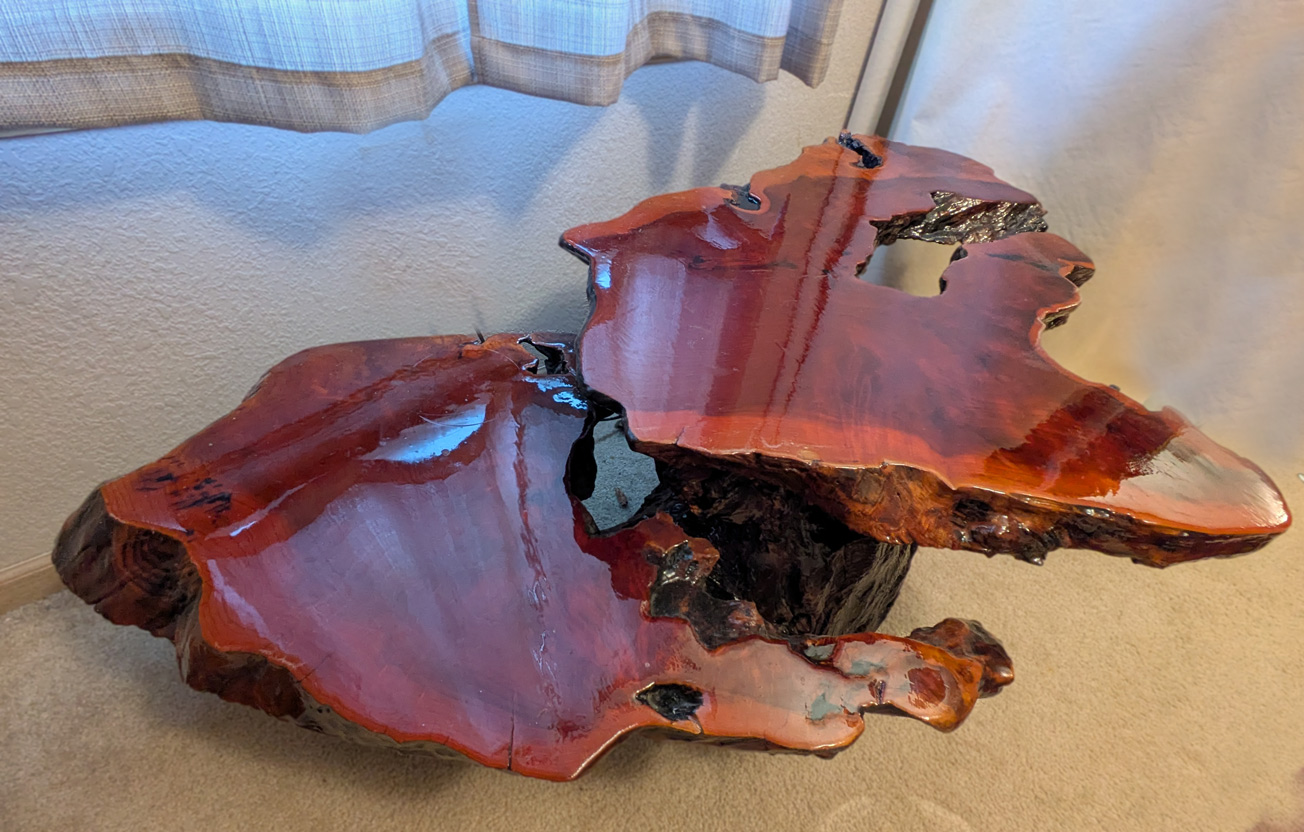 View 2 of Tree Stump Table