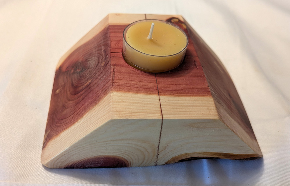 Cedar Votive Holders – trapezoid